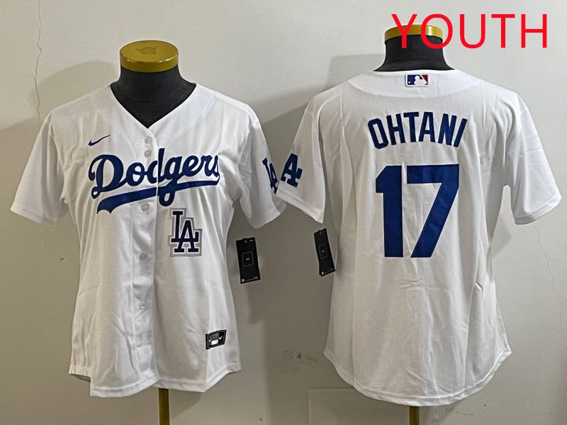 Youth Los Angeles Dodgers #17 Ohtani White Game 2025 Nike MLB Jersey style 31810->youth mlb jersey->Youth Jersey